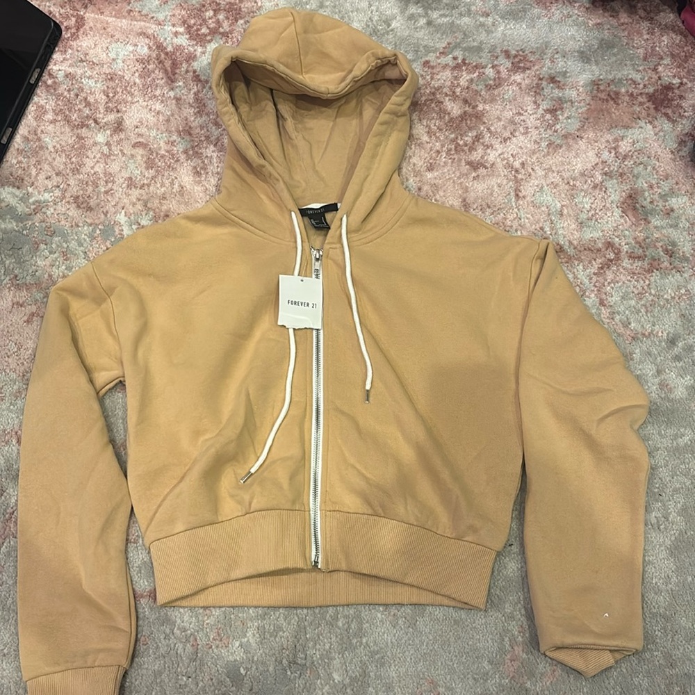 Forever 21 cropped zip up jacket